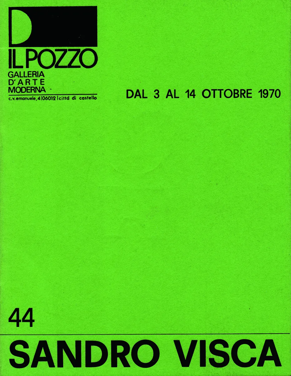Copertina di Sandro Visca, 1970