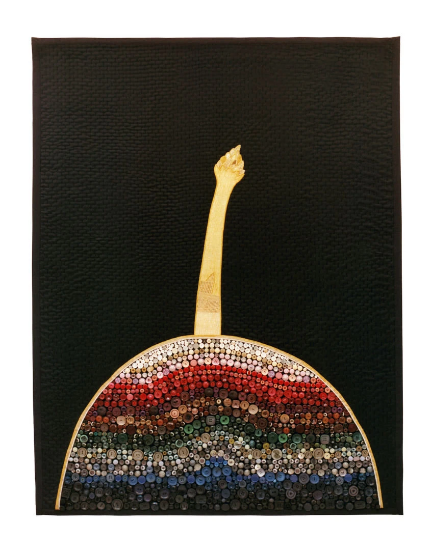 1983 22Nascita di un asparago doro22 cm150x198 arazzo cucito 