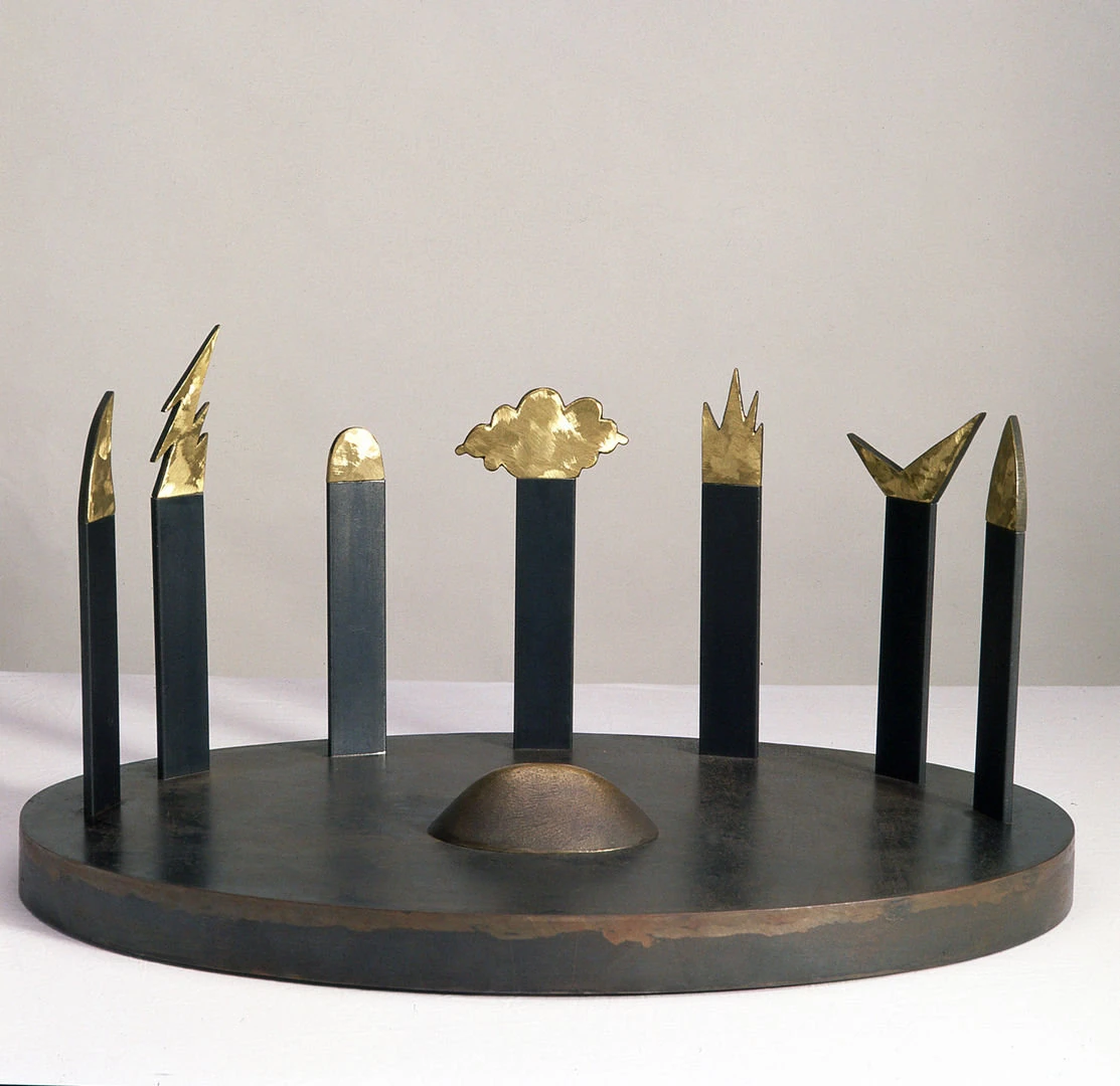 1992 22Il giardino proibito22 cm58x40x30 ferro e bronzo 