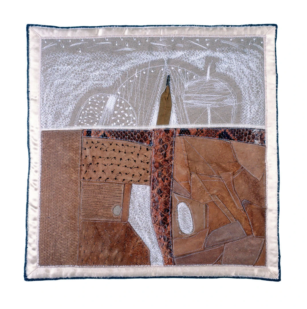 1992 22Paesaggio invernale22 cm50x50 arazzo cucito 