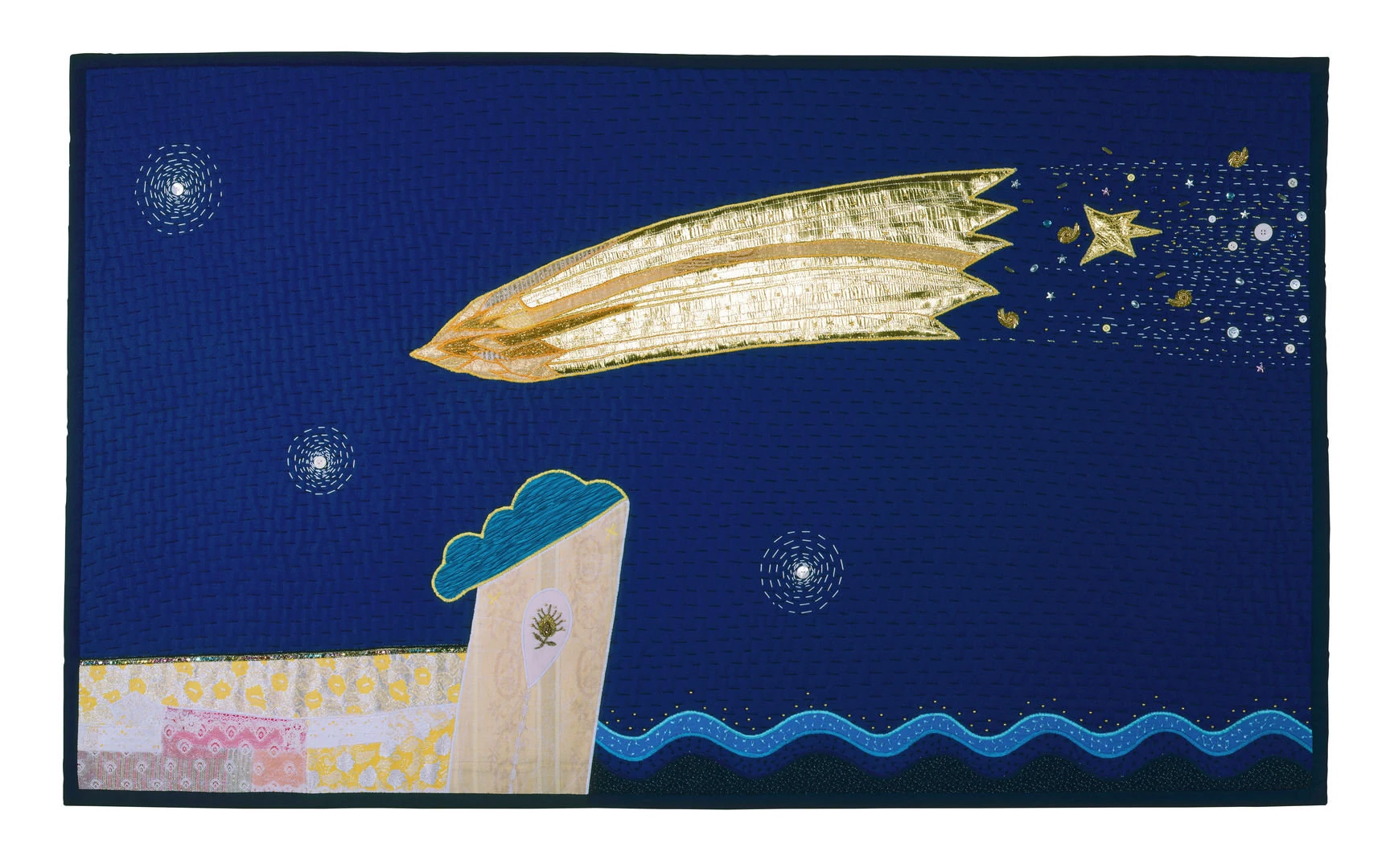1994 22La notte dei sogni22 arazzo cucito cm181x106 