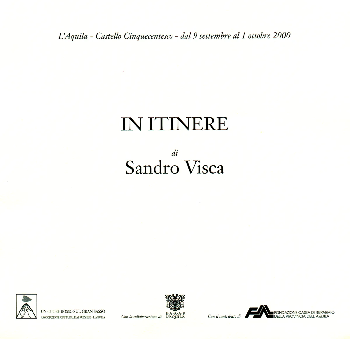 Copertina di In itinere, 2000