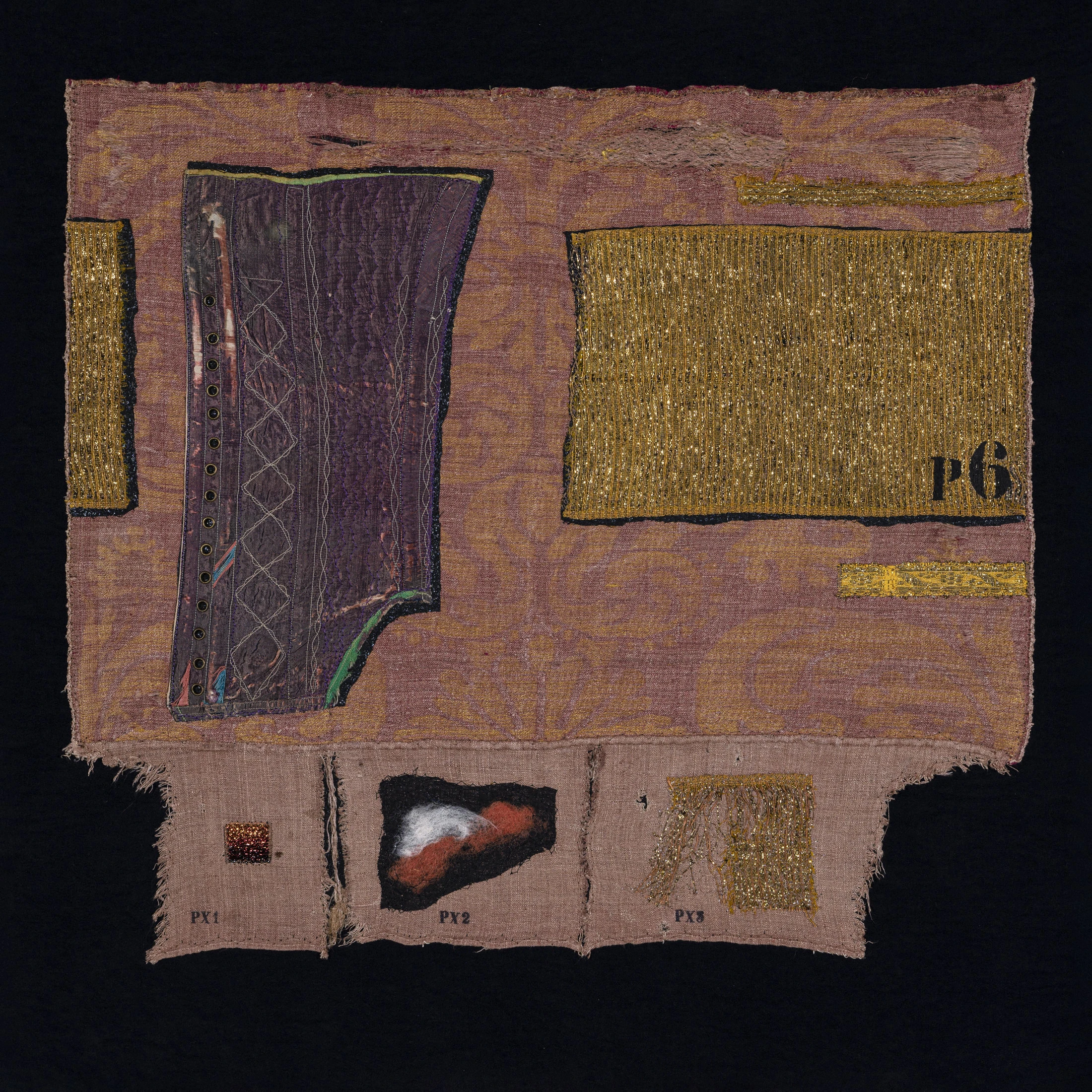 P6,2020 Materiali tessili cuciti e lana cardata cm70x70