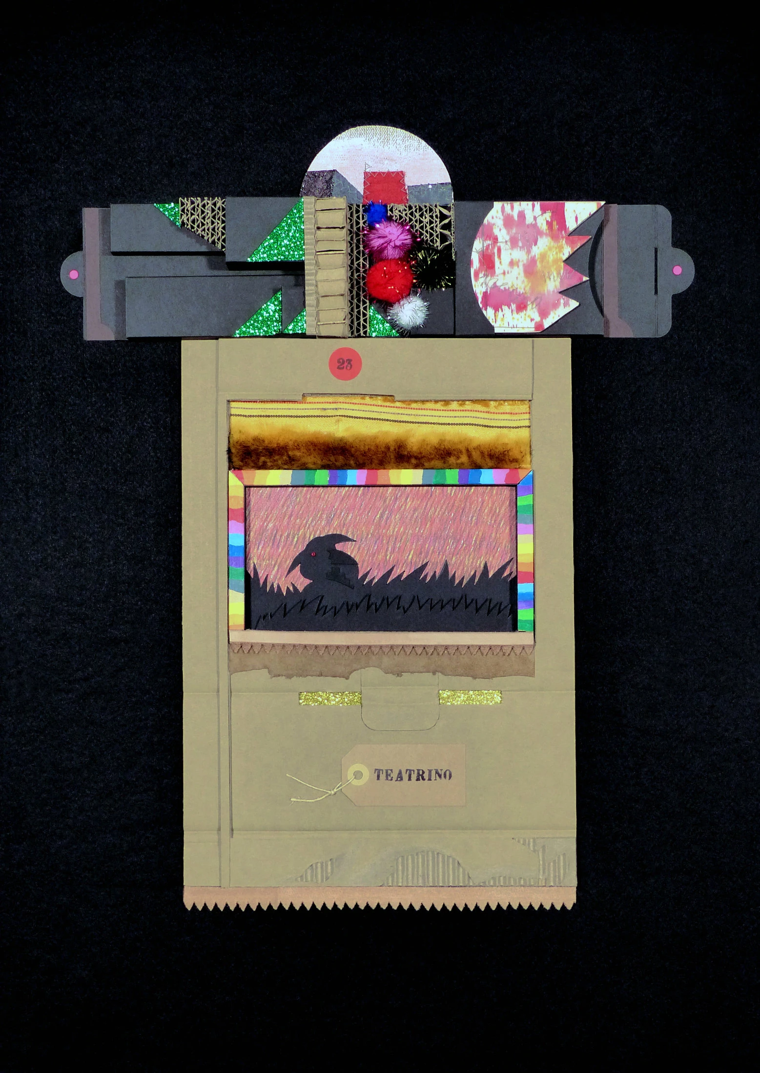 Teatrino,2020 tecnica mista cm 70x50