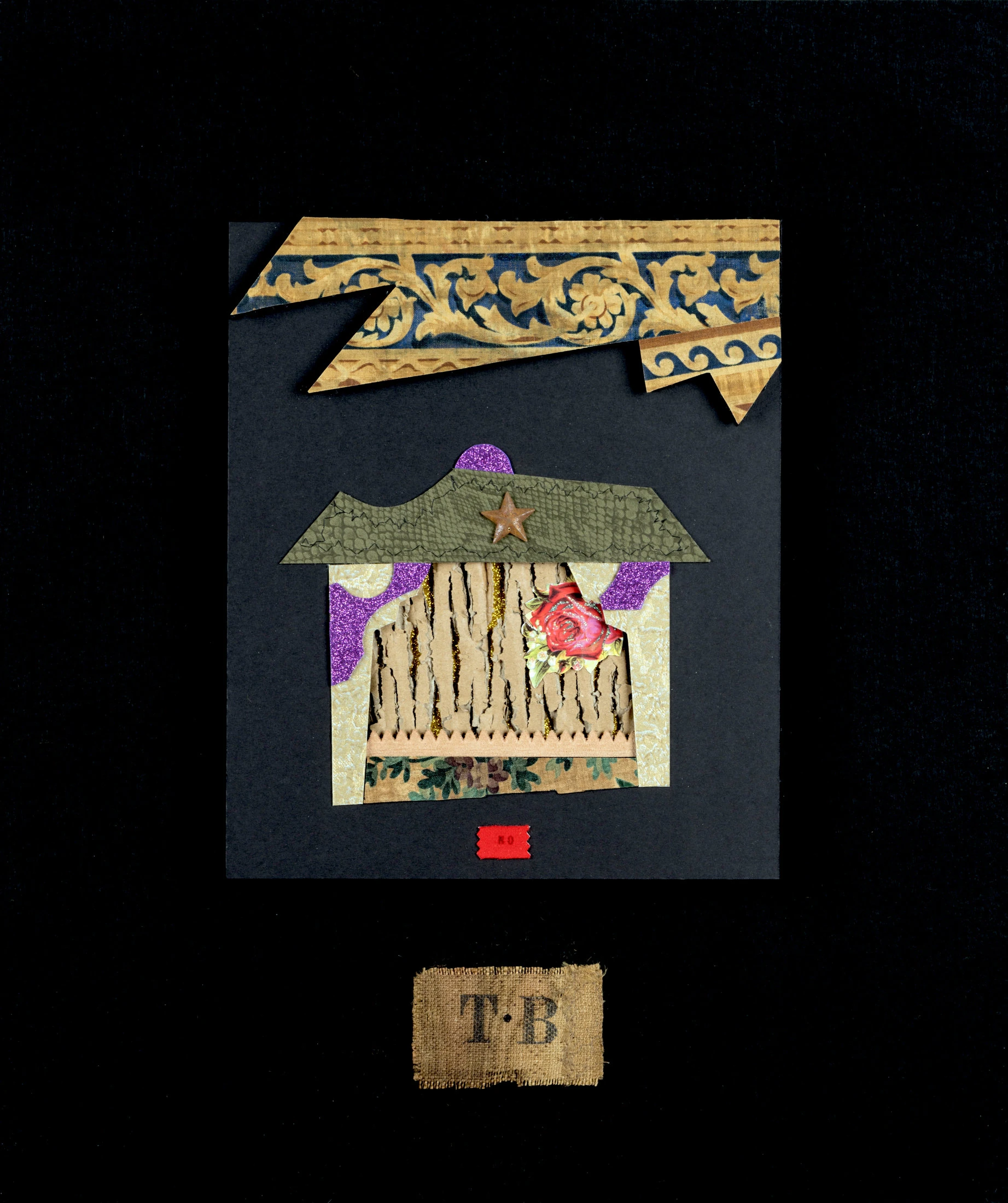 2024 Teatrino T.B tecnica mista su cartone alveolare cm 62,5x52,5 