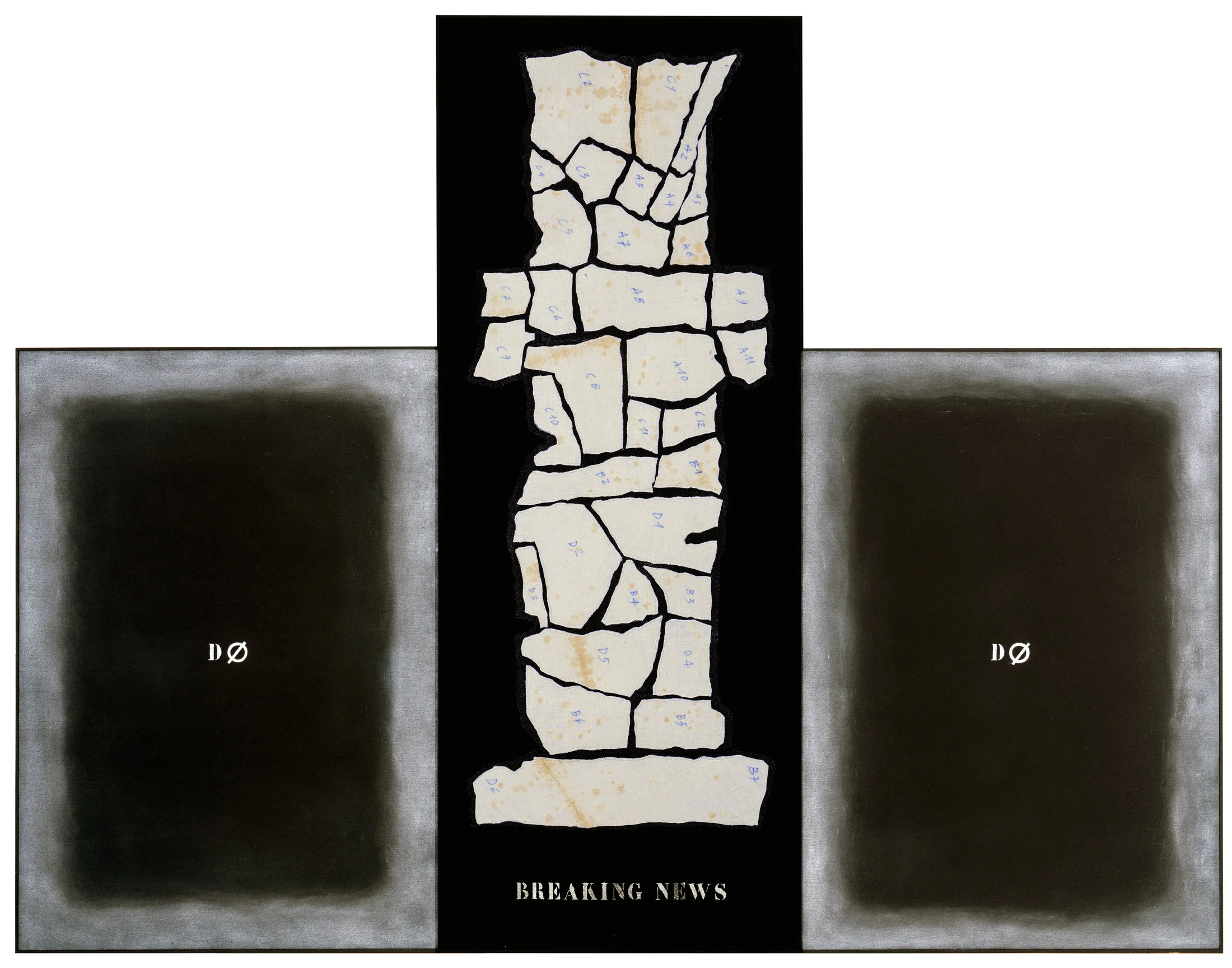  Breaking news 2025 stoffe cucite, gesso di bologna e vernici acriliche cm 155x200 copia