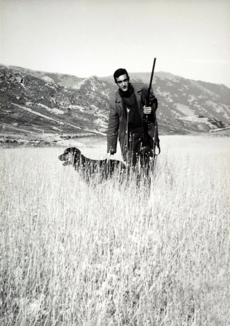 1963 Lucoli, durante una battuta di caccia