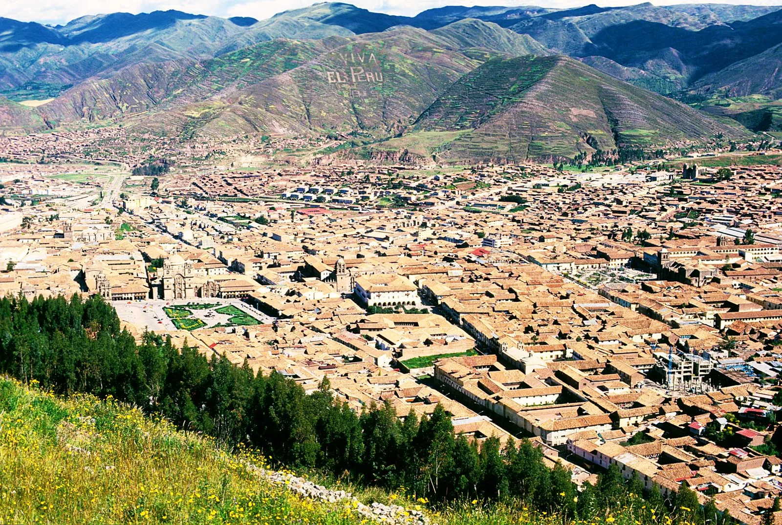 1978 Cuzco vista dalle alture di Sacsayhuaman