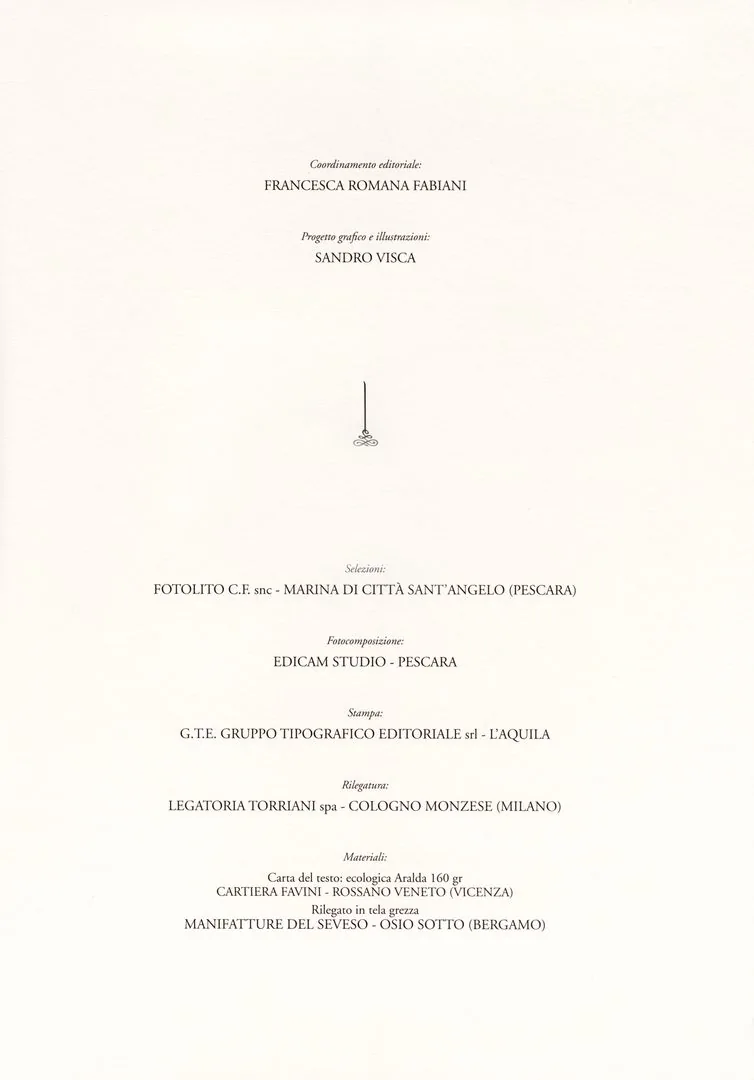1999 Colophon del libro “Abruzzi – L’Arte del far cucina”